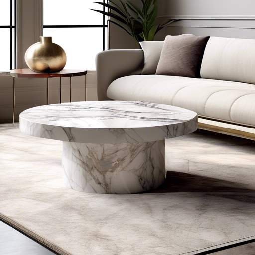 This is Marble Coffee Table placed in living room 